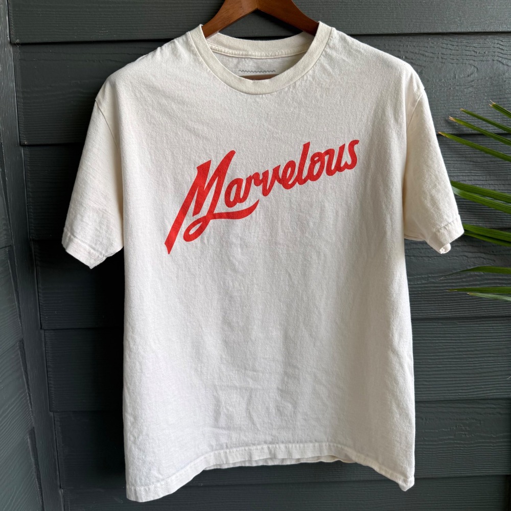 Yung‎ Gravy Marvelous Graphic T Shirt White Short Sleeve Cotton Tee Size L
